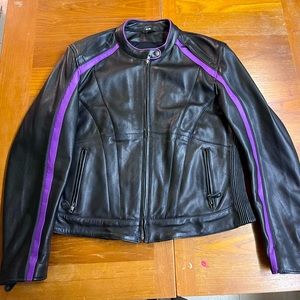 CMC Purple and Black Motorcycle Racing Jacket